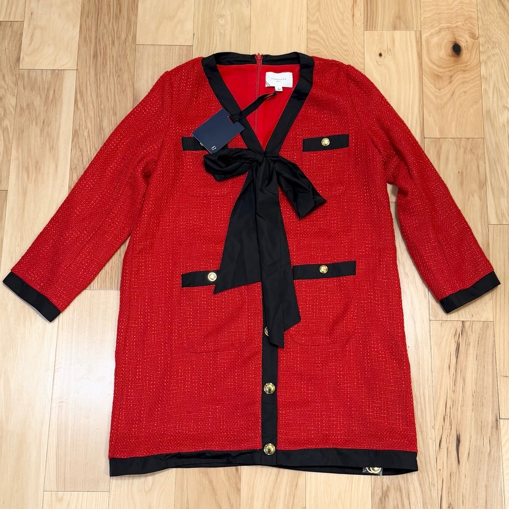 Pomander Place Scarlet and Ebony Mini Dress